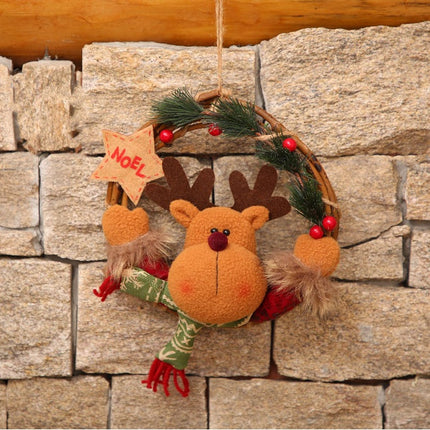 Garland christmas decoration scene arrangement