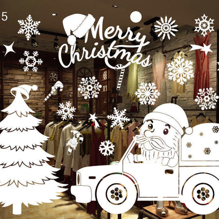 Christmas decorations store window stickers