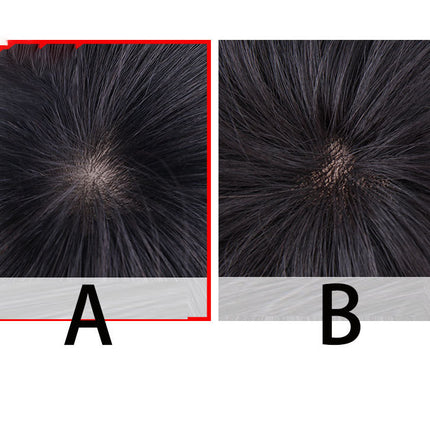 Short Hair Middle-aged And Elderly Men's Real Hair Wig