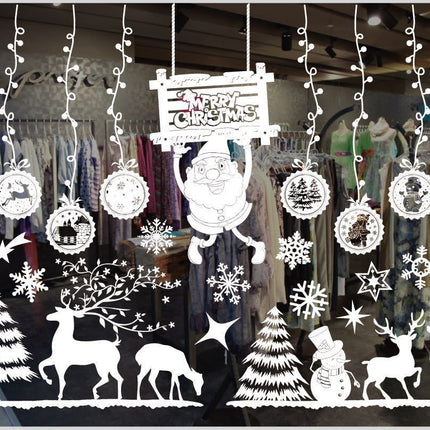 Christmas decorations store window stickers