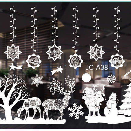 Christmas decorations store window stickers