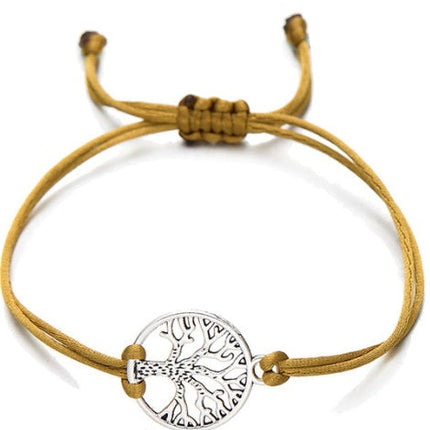 Hand-woven Red Rope Tree of Life Bracelet