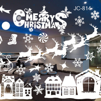 Christmas decorations store window stickers