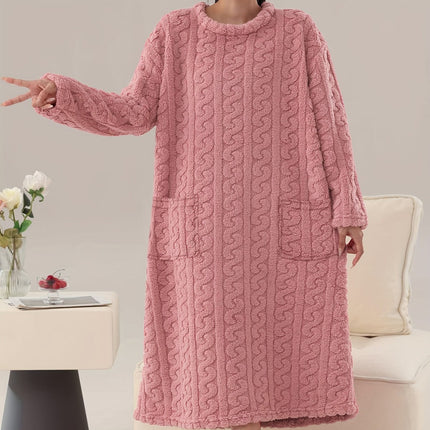 Coral Fleece Overknee Thickened Plus Size Homewear Pajamas