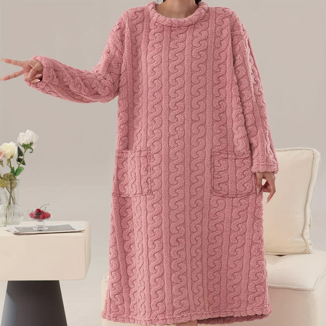 Coral Fleece Overknee Thickened Plus Size Homewear Pajamas