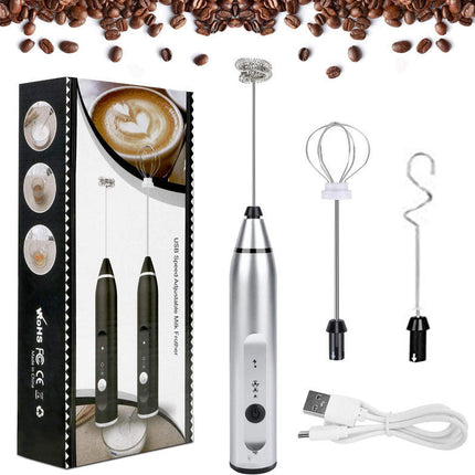 Rechargeable Electric Milk Frother Automatic Kitchen Juice Food Mixer Cream Egg Beater Blender