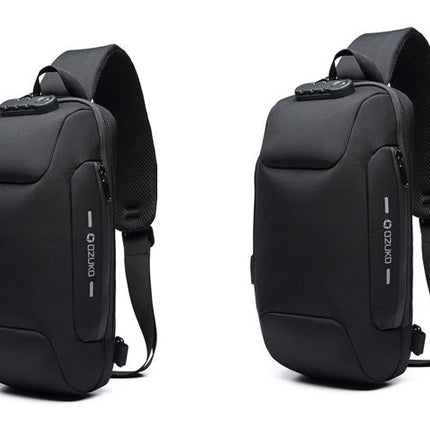 Multifunctional Shoulder Bag Anti-Theft Waterproof Chest Bag USB