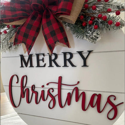 Christmas Wooden Board Garland Doorplate Decorations