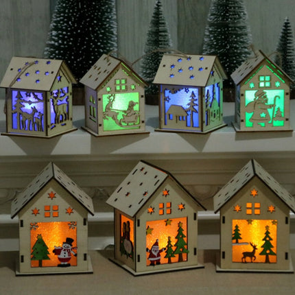 Christmas Led Light Wood Decoration