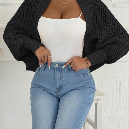 Women's Cardigan Short Coat Shawl Irregular Sweater