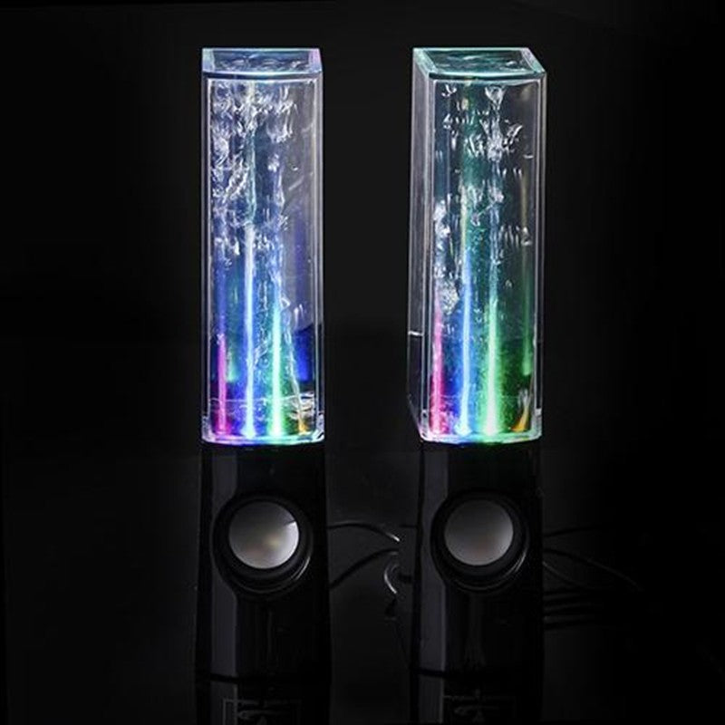 LED Dancing Water Fountain Bluetooth Speaker - Wireless Light Show Music Speaker for Home Party & Desk Decor