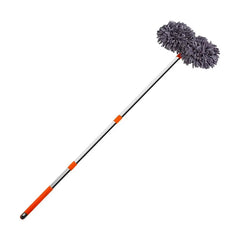 Car Washer Mop Foam Wash Brush Double Brush Head Roof Window Cleaning Maintenance Three-Section Telescopic Mop Car Accessories