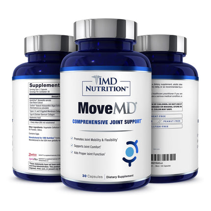 MoveMD Joint Support by 1MD Nutrition | Collagen + Astaxanthin + Hyaluronic Acid