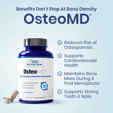 1MD Nutrition OsteoMD – Comprehensive Bone Health Support with Vitamin D3, K2 (MenaQ7) & Hydroxyapatite