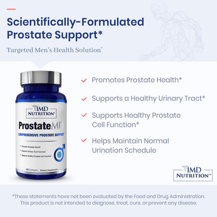 1MD ProstateMD Saw Palmetto Prostate Support: Urinary Health & Prostate Wellness, 60 Softgels (2-Pack)