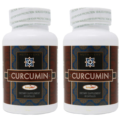 2-Pack Curcumin Longvida by Nutrivene – 500 mg, 60 Capsules