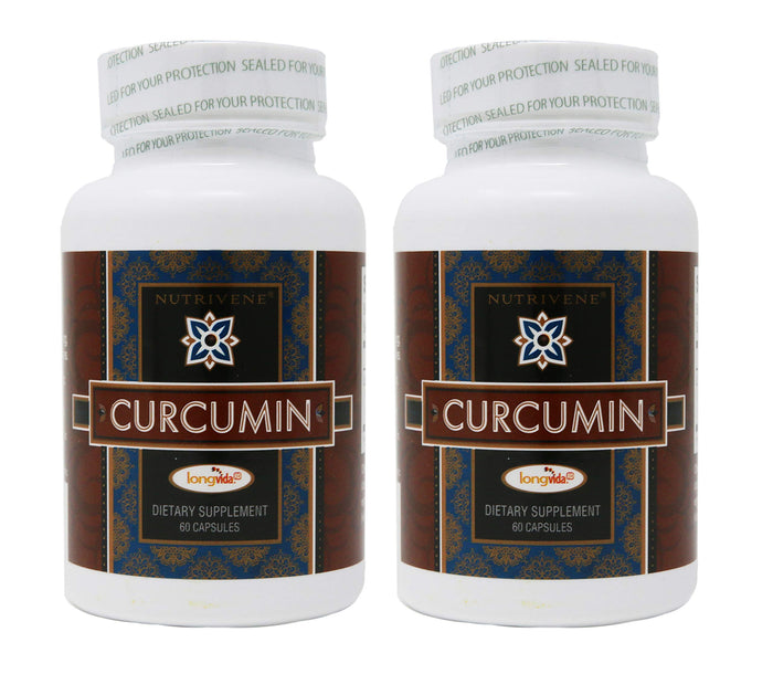 2-Pack Curcumin Longvida by Nutrivene – 500 mg, 60 Capsules