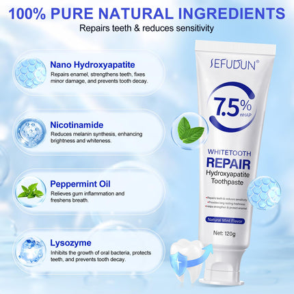 2 Pack Hydroxyapatite Toothpastes 4.23 oz – Enamel Protection, Fluoride-Free, Gentle Mint for Sensitive Teeth