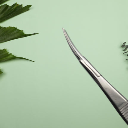 Cuticle & Eyebrow Spring Micro Scissors - Curved