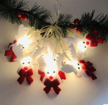 Christmas Plush Snowman Light String Christmas Tree Pendant LED Holiday Party Decoration Lantern