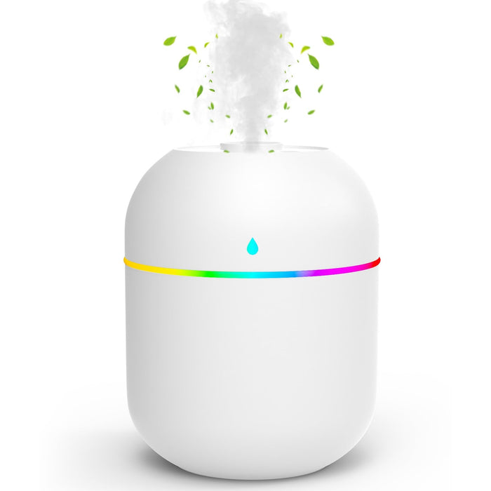 220ml Mini Essential Oil Diffuser for Desk – Auto-Off, Night Light, Quiet Humidifier