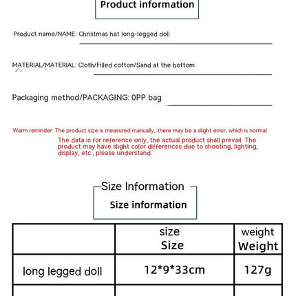 Christmas Long Legs Green Beard Doll Decoration Christmas Decorations