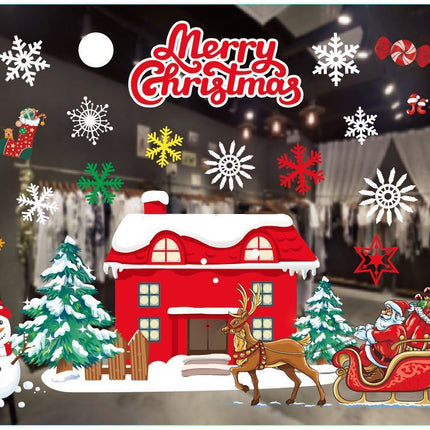 Christmas decorations store window stickers