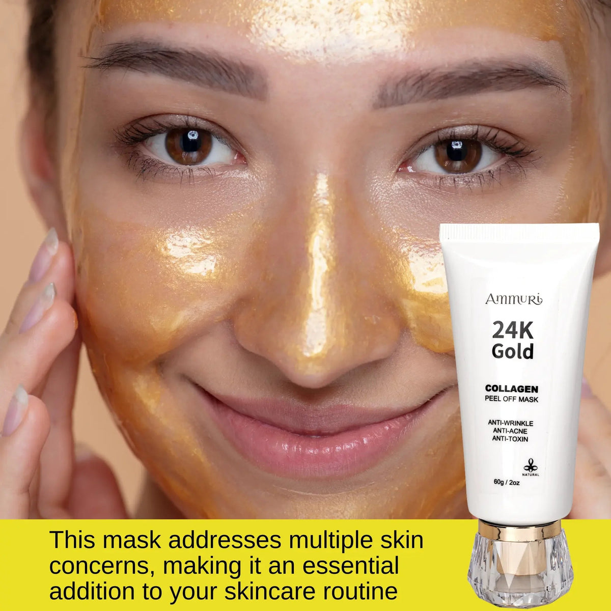 Ammuri Beauty 24K Gold Peel Off Mask for Radiant Skin