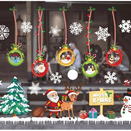 Christmas decorations store window stickers