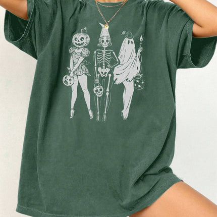 Summer Loose Short Sleeves T-shirt Men's And Women's Round Neck