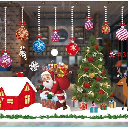 Christmas decorations store window stickers