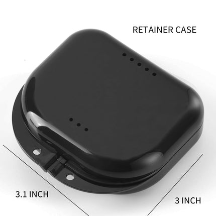 3 Pack Retainer Cleaner Case – Denture Case & Brush for Invisalign
