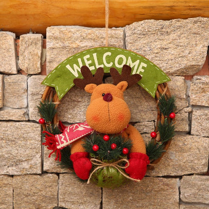 Garland christmas decoration scene arrangement