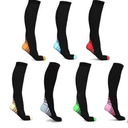 Ladies running stretch compression sports socks