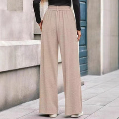 Solid Color Straight-leg Wide-leg Pants Women