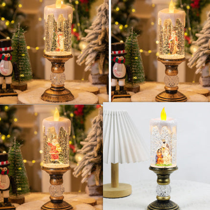 Christmas Decorations Candle Light Scene Layout