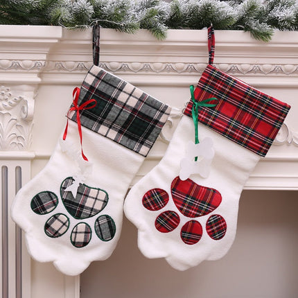 Dog paw Christmas stocking