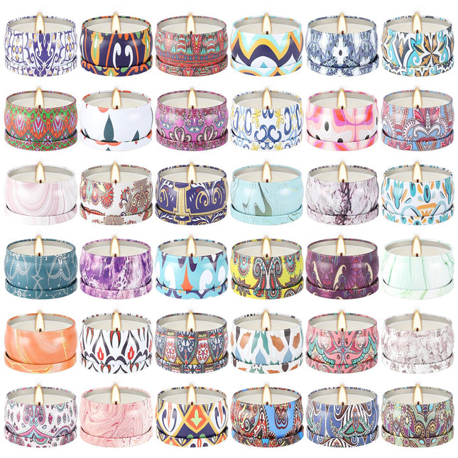 36 Pack Scented Candles Set – Natural Soy Wax Aromatherapy Gift