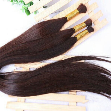 Braided crystal wire buckle long straight hair wig female