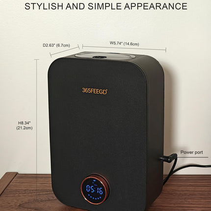 365FEEGD Home Diffuser – 150ml Large Capacity, Bluetooth-Controlled Essential Oil Diffuser with 24/7 Customizable Settings (Black)