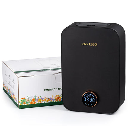 365FEEGD Home Diffuser – 150ml Large Capacity, Bluetooth-Controlled Essential Oil Diffuser with 24/7 Customizable Settings (Black)
