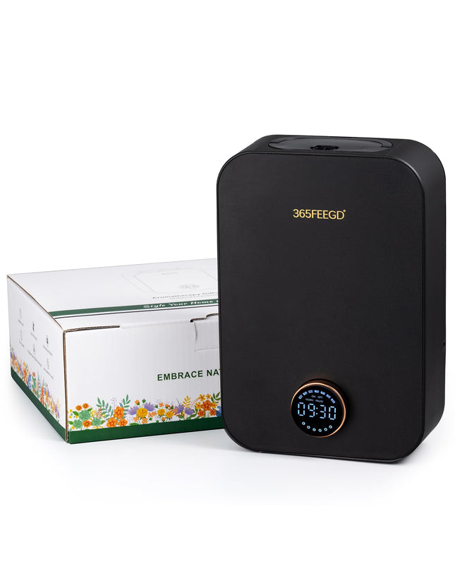 365FEEGD Home Diffuser – 150ml Large Capacity, Bluetooth-Controlled Essential Oil Diffuser with 24/7 Customizable Settings (Black)