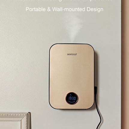 365FEEGD Home Diffuser 150ml – Bluetooth Control, 24/7 Customizable Settings (Black Gold)