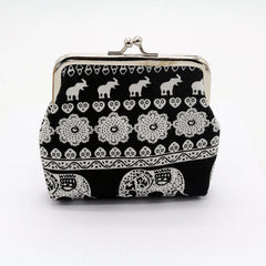 New national wind zero wallet canvas stamp coin package for lady elephant small wallet wholesale