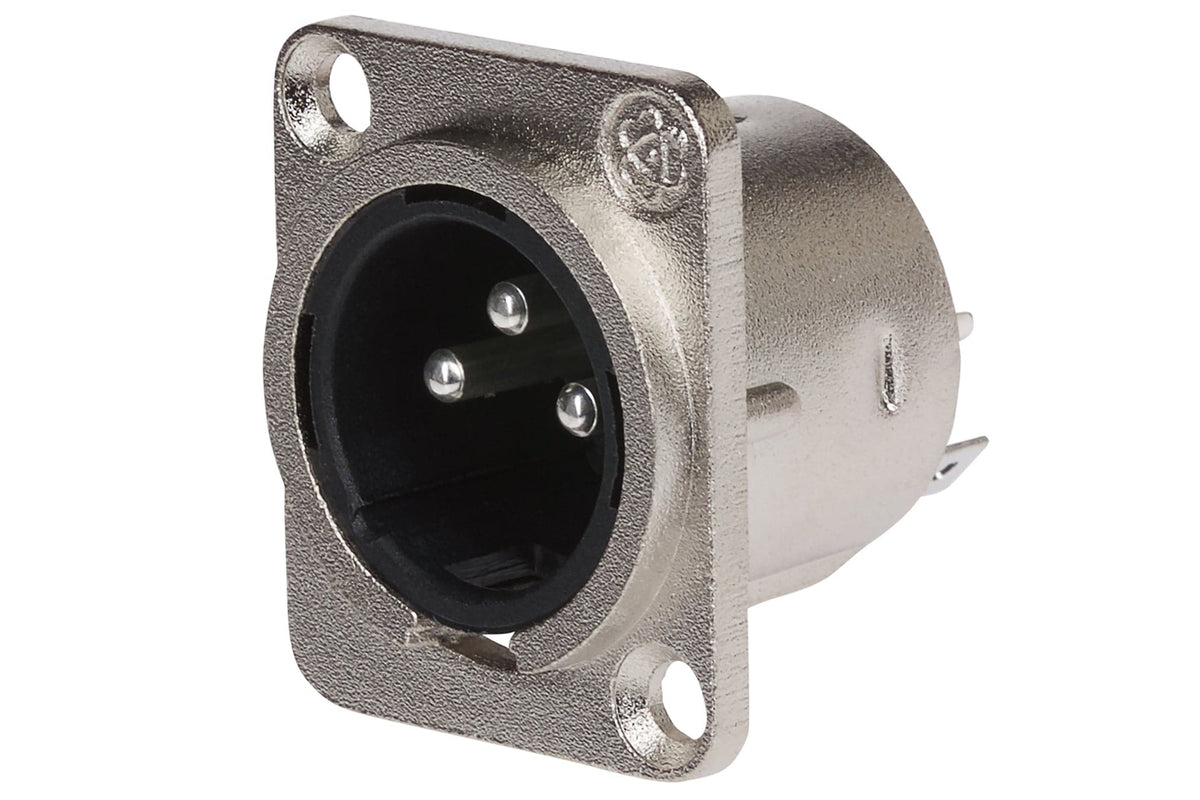 Maplin 3 Pole Nickel XLR Chassis Plug