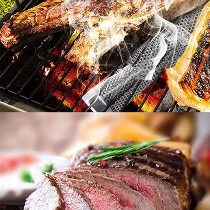 Stainless Steel Smoke Pipe Barbecue Tray Holder Accessories