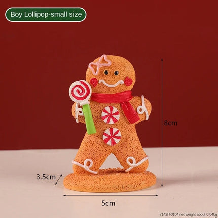 New Christmas Gingerbread Man Decoration Creative Cartoon Gingerbread Man Christmas Atmosphere Layout Decorative Small Ornaments