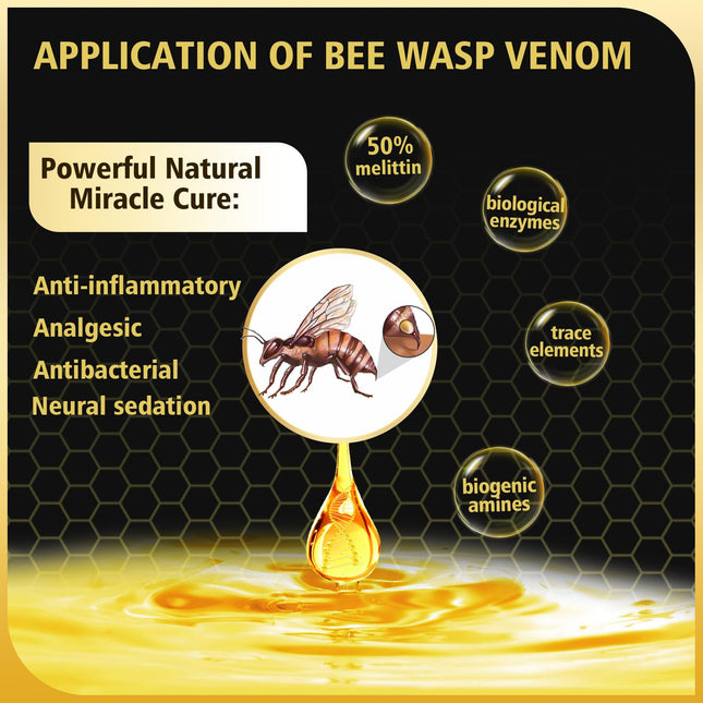 3PCS Bee Wasp Venom Toothpaste for Bleeding Gums, Gingivitis Treatment Repair, Sensitive Teeth, Mouth Sores, Plaque -150 MIN Breath Fresheners - 3.7 OZ(3 Pack)