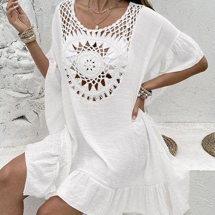 Beach Crochet Stitching Tassel Dress Swimsuit