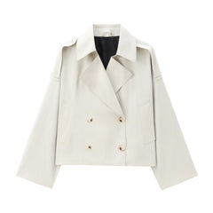 British Style Short Lapel Trench Coat
